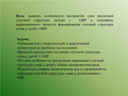 Коррекция слоговой структуры слова у дошкольников с ТНР, слайд 5