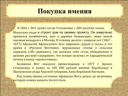 Биография Афанасия Афанасьевича Фета. (1820 Г. - 1892 Г.), слайд 11
