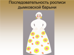 Роспись Дымковской барыни, слайд 16