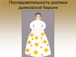 Роспись Дымковской барыни, слайд 17