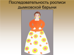 Роспись Дымковской барыни, слайд 18