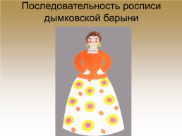 Роспись Дымковской барыни, слайд 19