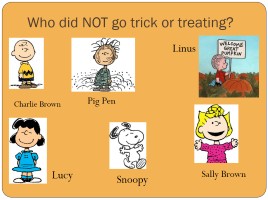 Quiz «It’s the Great Pumpkin, Charlie Brown!», слайд 11