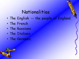 Countries and Nationalities, слайд 16
