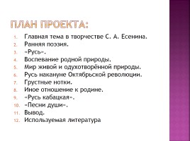 Природа родного края и образ Руси в лирике С.А. Есенина, слайд 4