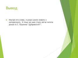 Толкование слов в романе А.С. Пушкина «Дубровский», слайд 18