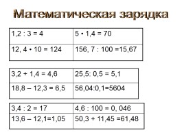 Повторение арифметических действий с десятичными дробями, слайд 4
