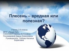 Плесень - вредная или полезная?, слайд 1