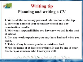 How to write an Application Letter and Curriculum Vitae, слайд 15