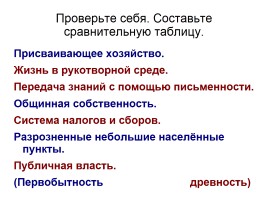 Обобщающий урок «Первобытность и древность - Сравнительный анализ», слайд 14