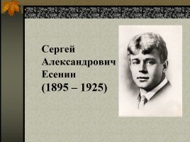 Сергей Александрович Есенин 1895-1925 гг.