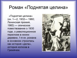 Жизнь и творчество М.А. Шолохова, слайд 9