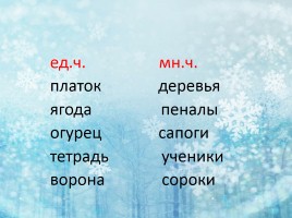 Русский язык 3 класс «Зима», слайд 19