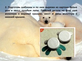 Урок технологии с использованием бросового материала - пластиковых крышек «Белый медведь», слайд 3