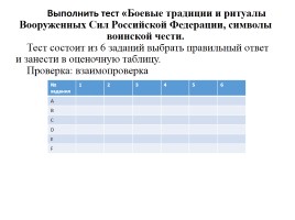 Урок-семинар «Боевые традиции и ритуалы ВС РФ - Дни воинской славы России», слайд 24