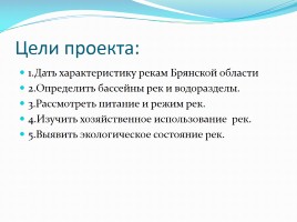 Информационно-исследовательский проект: «Реки Брянской области», слайд 2
