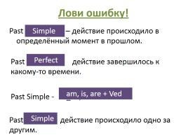 Past Tenses - Лови ошибку универсальный приём, активизирующий внимание учащихся ФГОС, слайд 2