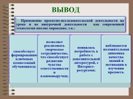 Формирование универсальных учебных действий на основе использования проектно-исследовательской деятельности при обучении химии, слайд 26