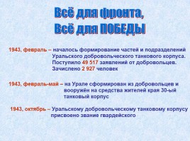Подвиг Уральцев в ВОВ, слайд 3