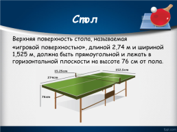 Настольный теннис правила игры, слайд 3