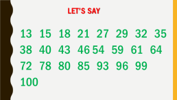 Numbers-3. 1 - 100, слайд 10