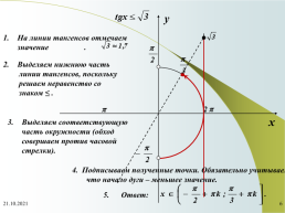 Решение простейших тригонометрических неравенств, слайд 6