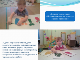 Дидактические игры по сенсорному развитию для детей группы раннего возраста, слайд 8