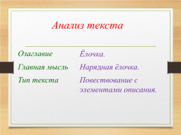 Урок развития речи изложение «Ёлочка», слайд 5