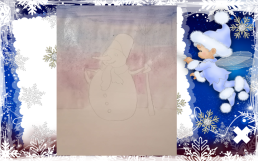 Поэтапное рисование снеговика, слайд 7