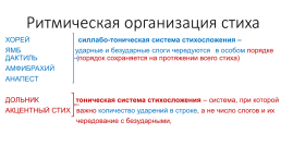 Ритмическая организация стиха, слайд 8