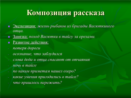 Урок по рассказу В.П. Астафьева «Васюткино озеро», слайд 11