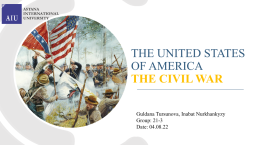 The United States of America the civil war, слайд 1