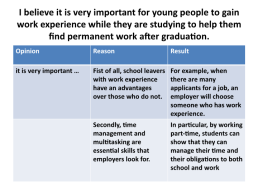 Урок обучения аргументации при написании эссе (Нow important to gain some work experience), слайд 17