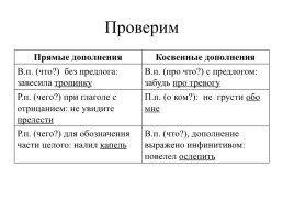 Конспект урока русского языка Дополнение и его виды, слайд 11