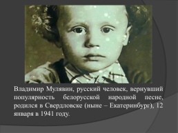 Владимир Георгиевич Мулявин, слайд 3