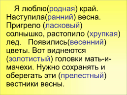 Урок русского языка в 3 классе. Обобщение знаний об имени прилагательном, слайд 9