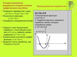 Решение квадратных неравенств методом интервалов, слайд 5