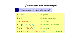 История создания и развития языка программирования Python. Понятие переменной, слайд 22