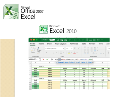 Структура документа Excel, слайд 17