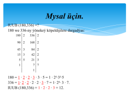 Iň uly umumy bölüji. Özara ýönekeý sanlar.. Taýýarlan: döwlet baýlyýew, слайд 4