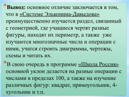 Сравнение программ: «Школа России» и «Система Д.Б. Эльконина-В.В.Давыдова», слайд 24
