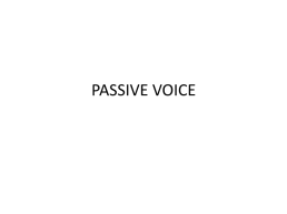 Passive voice, слайд 1