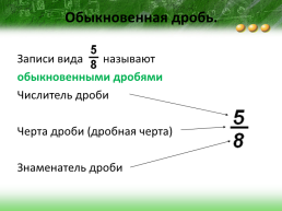 Доли. Обыкновенные дроби, слайд 9